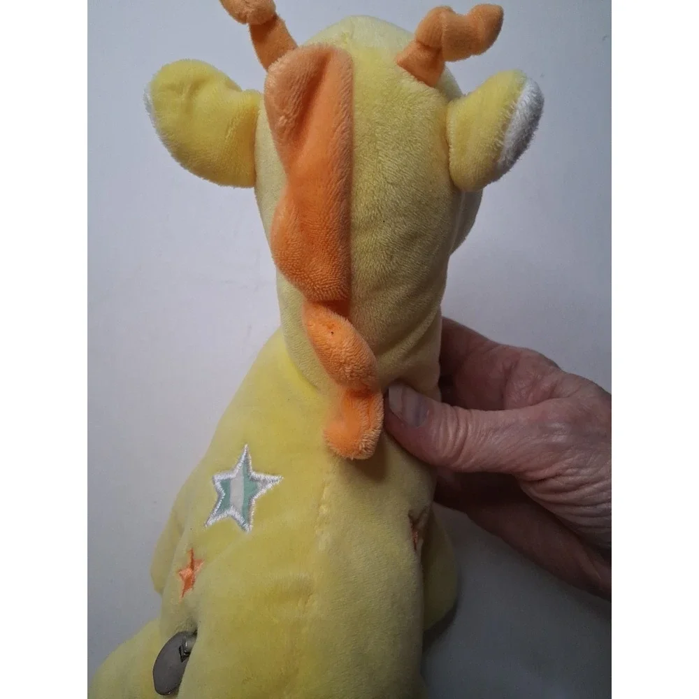 Carters Child of Mine Plush Yellow Orange Giraffe Baby Toy Wind Up Musical 2015